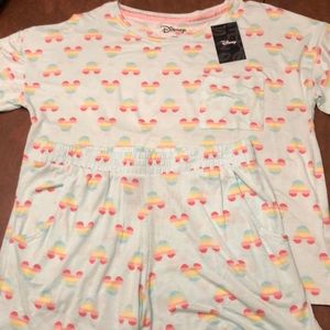 NWT Disney Mickey Mouse shorts pajamas